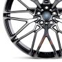 Легковой диск Skill Wheels SL818 10,5x21 5x112 ET43 66,6 чёрный глянцевый + полированные спицы + тёмный лак